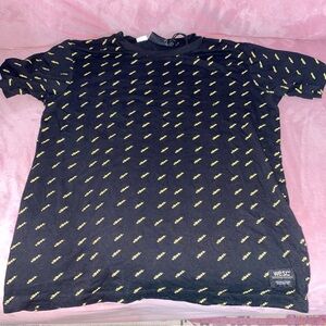 Vibes. vibes. Vibes. WESC T Shirt Mens M Womens L Unisex Yellow Text EUC Graphic